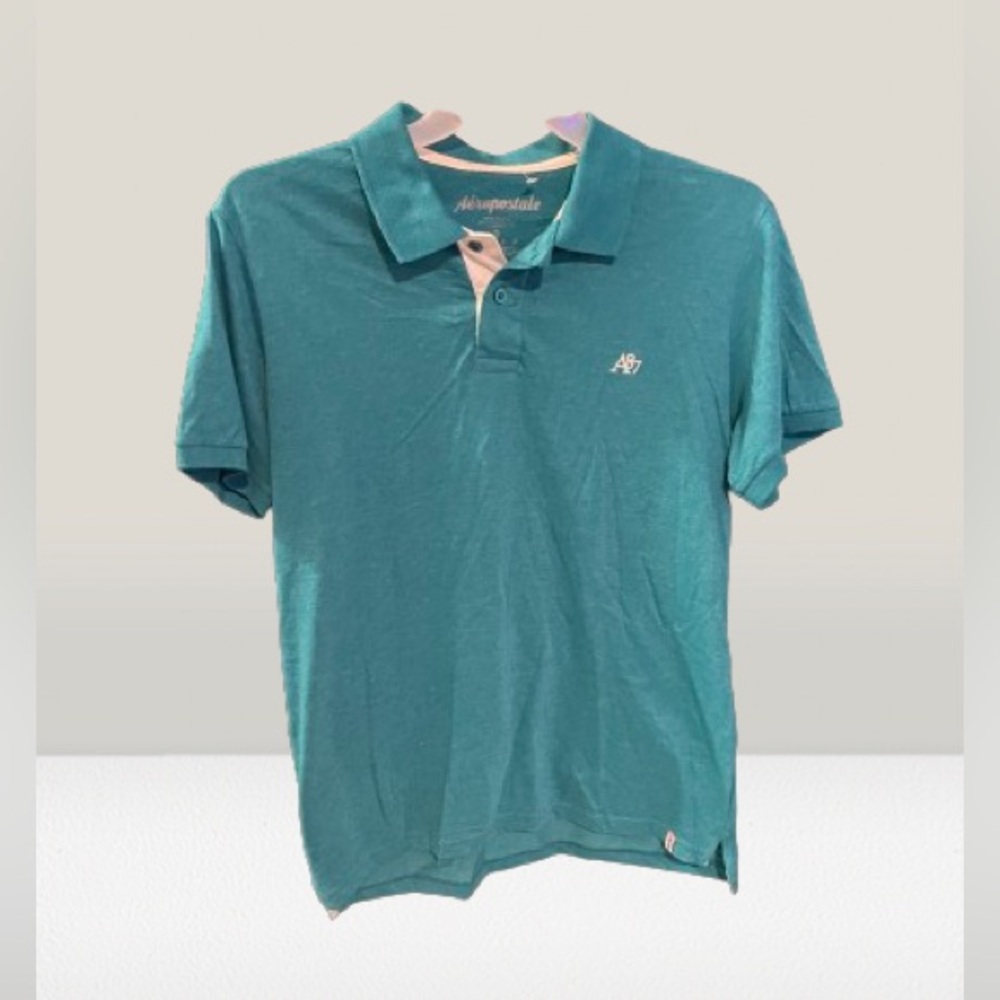 Aeropostale Blue Polo Collared Shirt